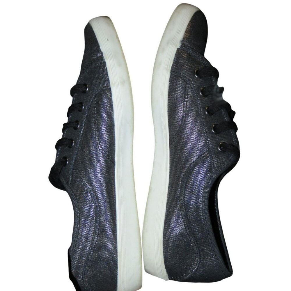 Keds Coursa Gunmetal Silver Metallic Lace Up Sneakers with soft shine size 7 - Picture 4 of 6